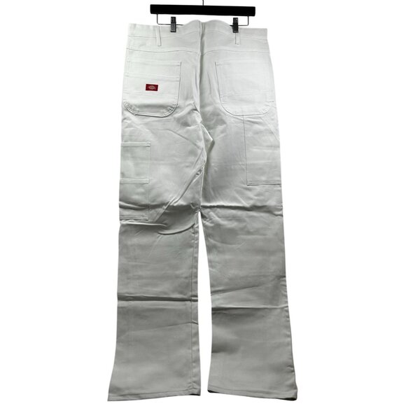 Dickies Pants Mens Double Knee Utility Carpenter Pants 38x34 White Loop-Free - Picture 2 of 7